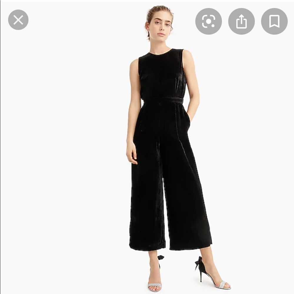 J. Crew sleeveless velvet jumpsuit
